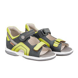 Дитячі ортопедичні босоніжки Memo Szafir 1BC Зелені