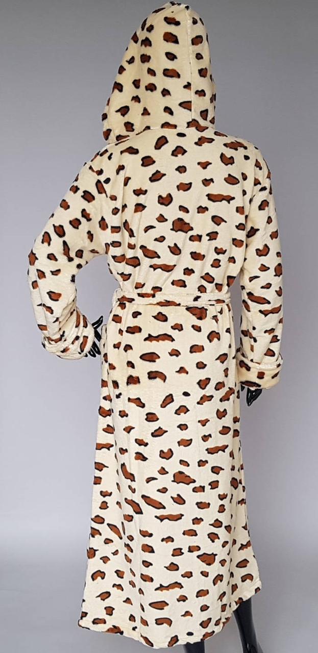 Халат махровый женский леопардовой расцветки - фото 3 - id-p132670079