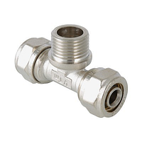 Обжимний трійник з зовнішньою різьбою