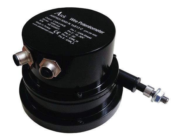 Тросовий потенціометричний датчик серії AWP 904 з високим ступенем захисту, фото 1