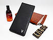 Чоловічий чорний гаманець-портмоне відмінної якості рифлений на дотик колір Playboy, фото 3