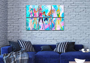Модульна картина на замовлення в дитячу, 72x110 см, (35x35-6), фото 4