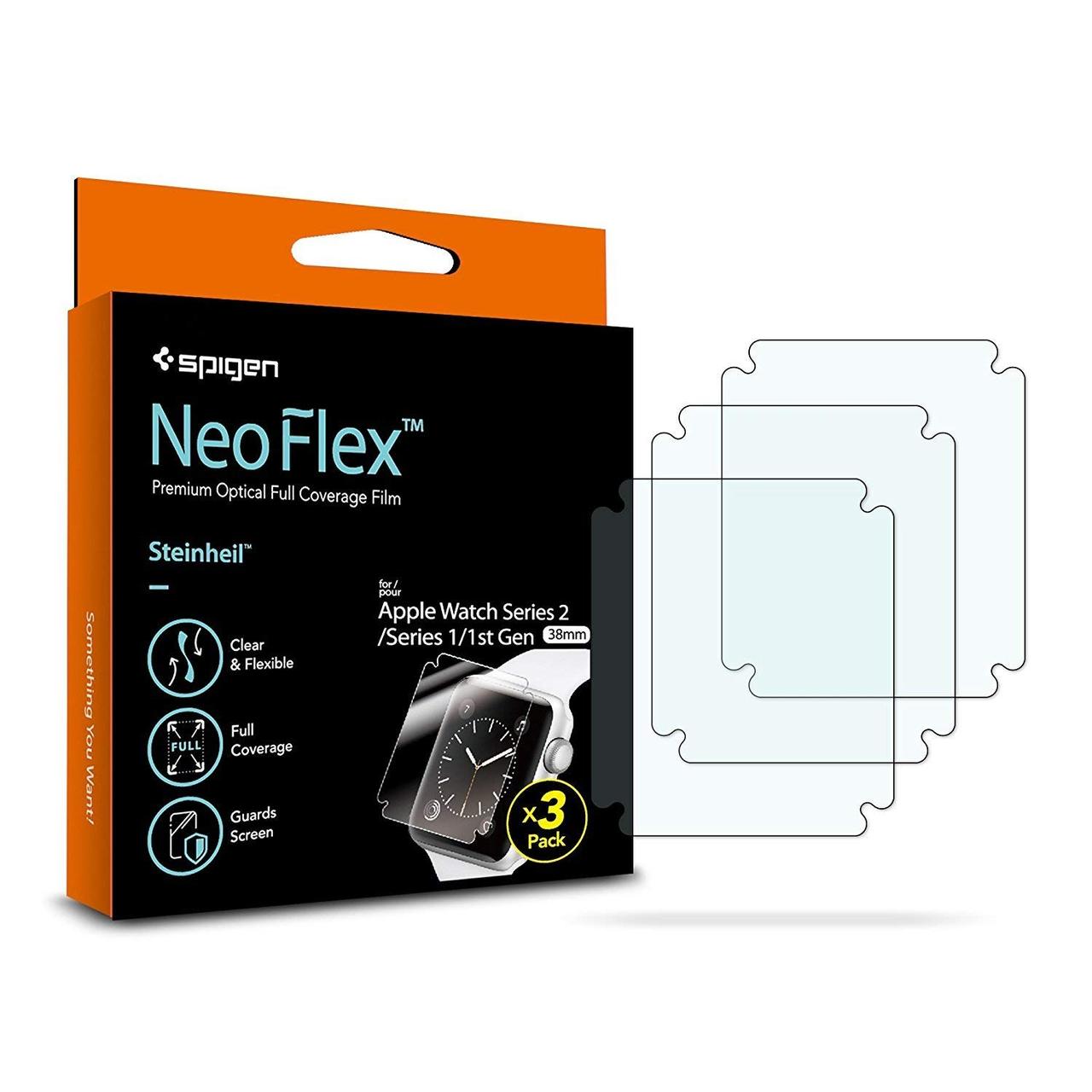 Захисна плівка Spigen для Apple Watch Series 3 / 2 / 1 (38 mm) Neo Flex, 3 шт. (047FL21381)