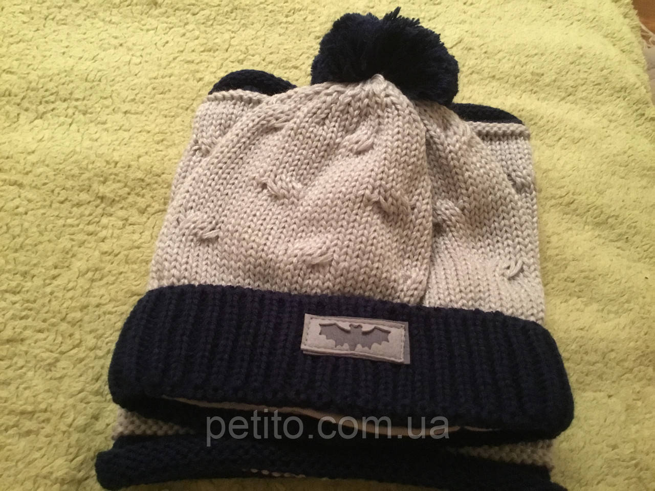 Зимова шапочка з хомутом, фото 1