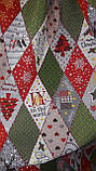 Декоративна новорічна тканина Ромб різдвяний, фото 2