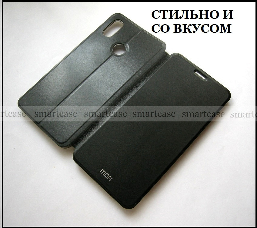 Ультратонкий черный чехол книжка со стальной обложкой для Xiaomi Mi Max 3 от Mofi, умная обложка - фото 6 - id-p792543711