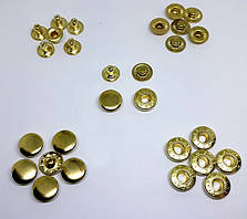 Кнопка Альфа 15 мм золото