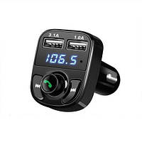 Автомобільний FM-модулятор Bluetooth 4.0 Handsfree 2x USB MicroSD 3.1 А