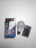 Кольорова лампа світлодіодна LED-лампа освітлення 7W 16 кольорів із пультом ДК, фото 7