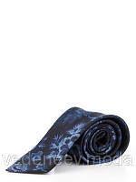 Темно-синя краватка у квітковий принт