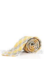 Краватка сіра в оливково-жовту карту