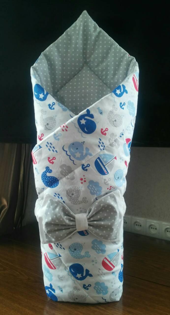 Конверт на выписку из роддома, одеяло для новорожденного 022 - фото 1 - id-p571284289