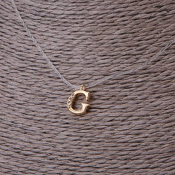 Кулон d- 9мм на невидимому силіконовому шнурі L-39-44см