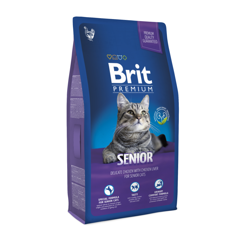 Brit Premium Cat Senior корм для літніх кішок 8КГ