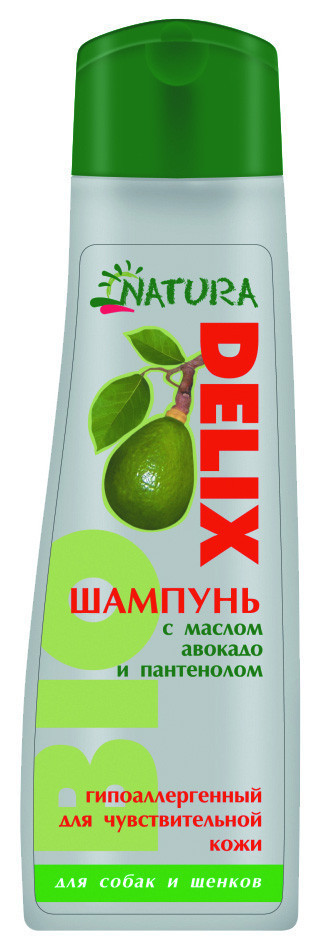 Natura Delix Bio шампунь гіпоалергенний на натуральній основі для собак і цуценят 250 мл