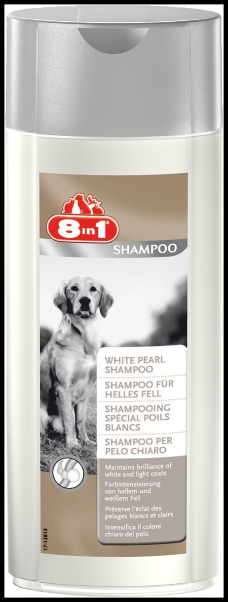 8 in 1 White pearl Shampoo шампунь 8 в 1 для собак із білою і світлою шерстю 250 мл