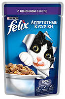 Felix Fantastic консервы для кошек с ягненком желе 85 гр*20шт