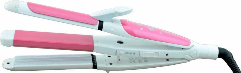 Стайлер для волосся плойка гофре 3 в 1 Gemei GM 1960 White|Pink