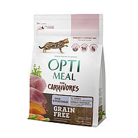 Optimeal беззерновий сухий корм для кішок з качкою й овочами 0,3КГ