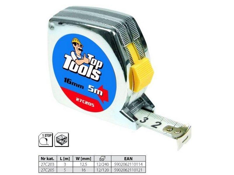 Рулетка Top Tools, сталева стрічка 3 м x 12.5 мм - фото 1 - id-p754760161