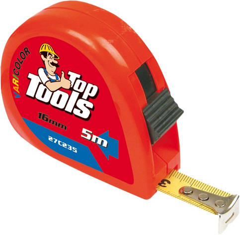 Рулетка Top Tools, сталева стрічка 5 м x 16 мм, фото 1