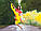 Кольоровий дим жовтий, 60 сек., з рукояткою, густий дим, самий насищенный, Димова шашка, фото 2