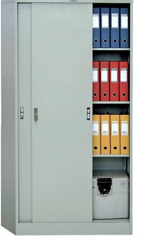 Шафа металева,архівна шафа купейного типу,шафа з розсувними дверима, шафа для документів Практик АМТ 1891 1830(в)х915(ш)х458(гл)