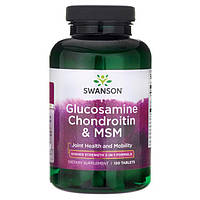 Swanson MSM Glucosamine, Chondroitin Глюкозамин, Хондроитин 500/400/200 mg, 120 таб
