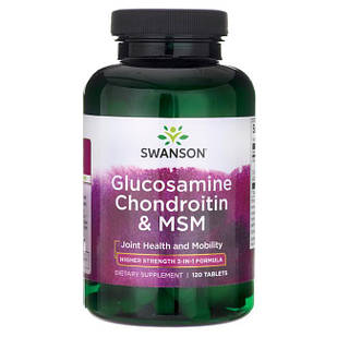 MSM Glucosamine, Chondroitin  Глюкозамін, Хондроїтин 500/400/200 mg, 120 таблеток