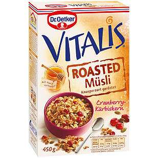 Мюслі Dr.Oetker Vitalis журавлина і гарбузове насіння, 450 р.