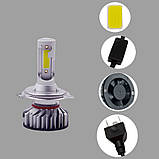 LED лампи в головний світло світлодіодні H4 Epistar F2 COB 4200Lm 28Watt, 2019, фото 4