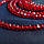 Кришталева намистина, "рондель", червона, 6х8 мм, фото 2