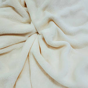 Плюшева тканина двостороння молочна (шир. 1,8м)
