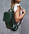 Рюкзак із клапаном зелений титан , фото 4