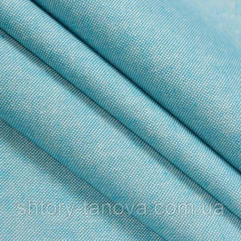 Декоративна тканина, меланж, блакитно-бірюзовий, фото 1