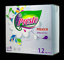 Концентрований пральний порошок Presto Premium White & Color 1,2 кг