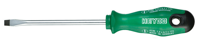 Викрутка професійна SL 6,5 х125 мм, двокомпонентна ручка, HEYCO (Німеччина), фото 1