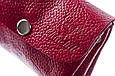 Гаманець жіночий із відділенням для монет "Chubby" з м'якої натуральної шкіри ручна робота Червоний, фото 5