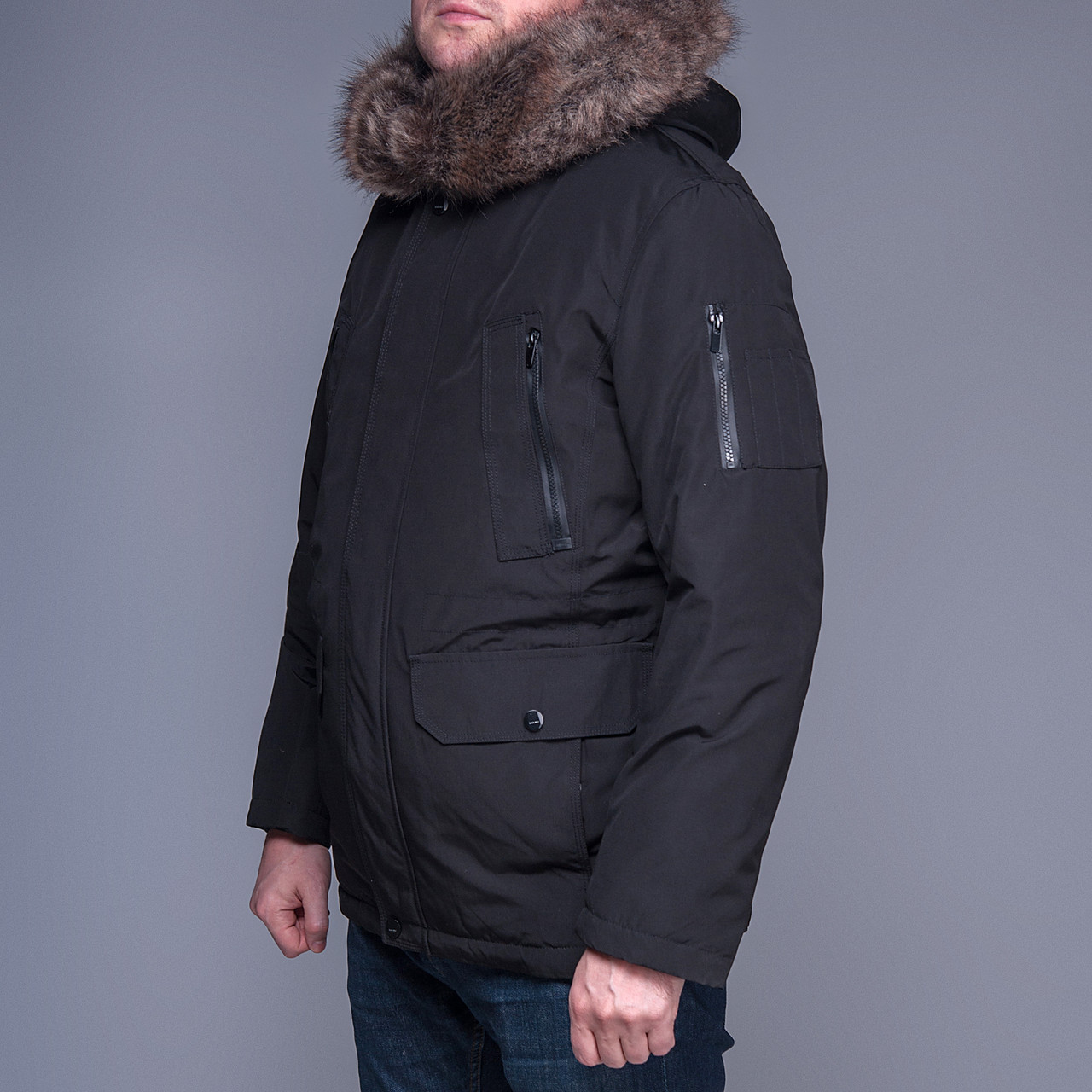 Чоловіча зимова куртка, чорного кольору. - фото 1 - id-p793065543