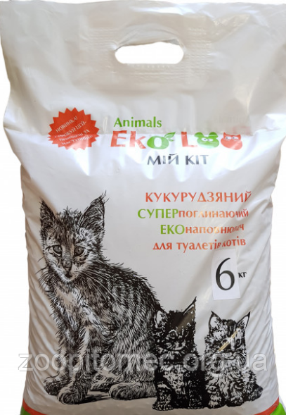 Наповнювач для туалета Кукурузяний ЭКО LОО 2,5 кг