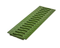 Пластикова решітка 100 Хвиля (зелена папороть) для системи лінійного водовідводу