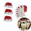 Шапочки на келих. Новорічний декор столу У наборі 10 шт., фото 2