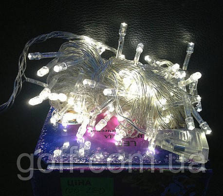 Світлодіодна гірлянда 500 LED прозорий дріт, фото 1