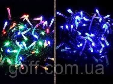 Світлодіодна гірлянда 200 LED 14 м чорний дріт