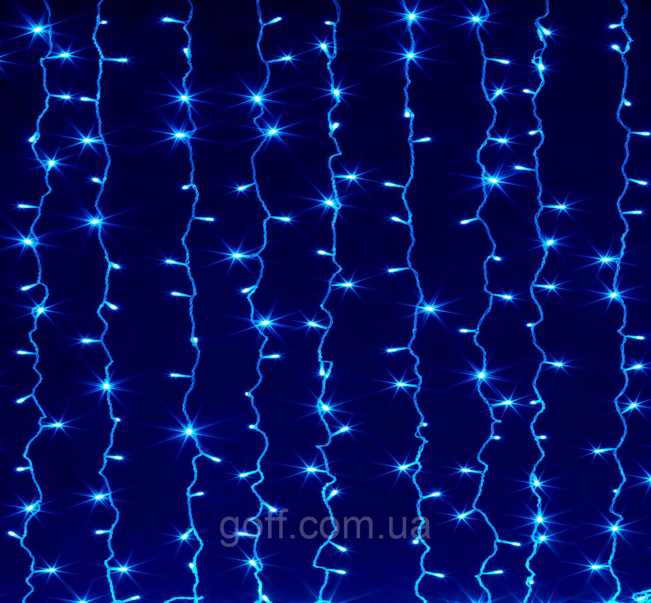 Гірлянда-штора 3x2м 320 LED Синій, фото 1