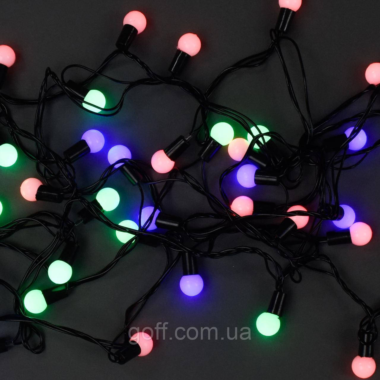 Светодиодная гирлянда Нить Шарики 10м, 80 LED RGB - фото 1 - id-p793186484