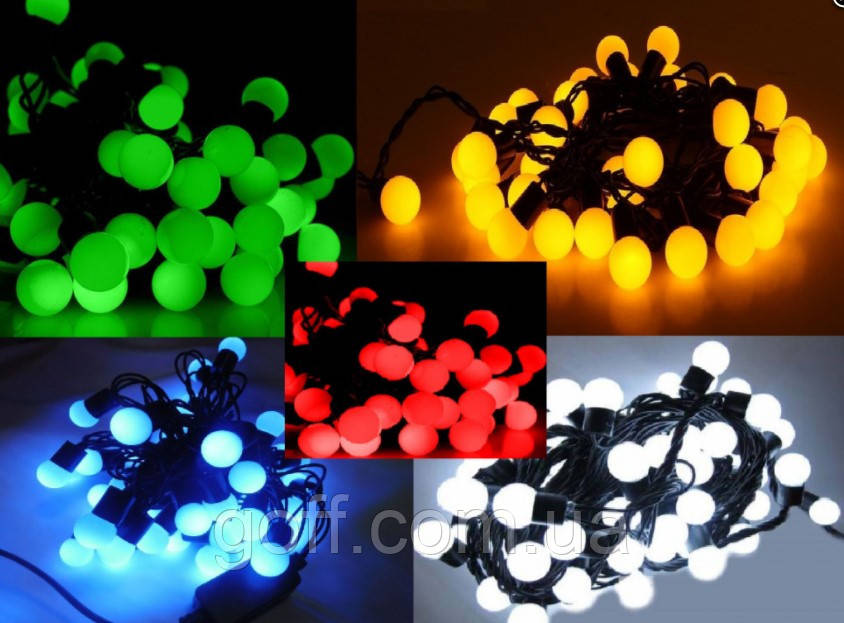 Гірлянда світлодіодна Кульки (серед) 6 м (50Led)