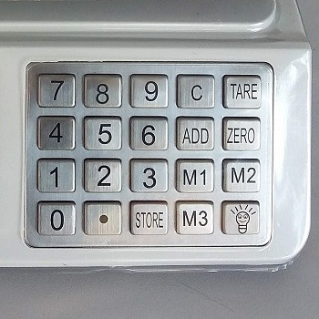 Металличиская клавиатура торговых весов Олимп 829