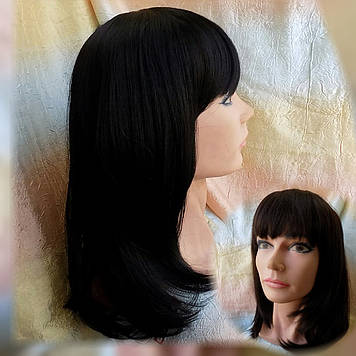 Перука довгий термоволокна чорний 5048t - 1