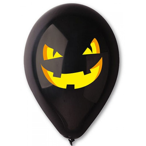 Кулі Halloween Гарбуз 12"(30см) чорна 2 штампи